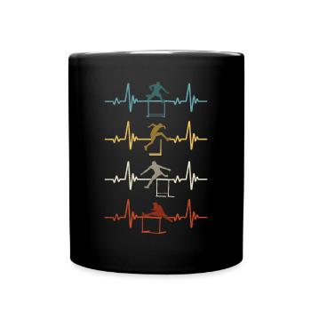 Hurdling Hurdle Runner Athletics Track and Field - Tasse einfarbig - Schwarz - Vorne