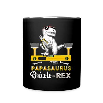 Papasaurus bricolo Papa Dinosaure Bricoleur - Mug uni - noir - Devant
