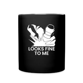 Ça me va bien Soudeur Schweißer - Mug uni - noir - Devant