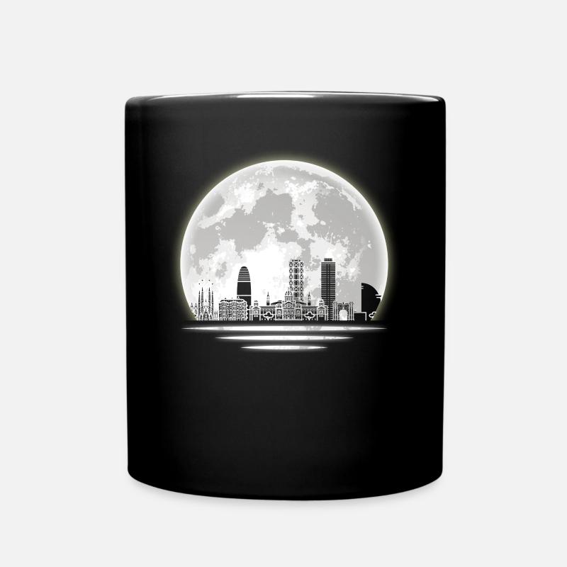 Barcelona Skyline - Tasse einfarbig - Schwarz