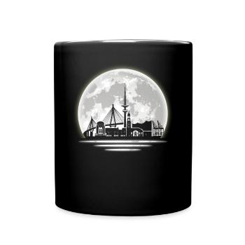 Hamburg Skyline - Tasse einfarbig - Schwarz - Vorne