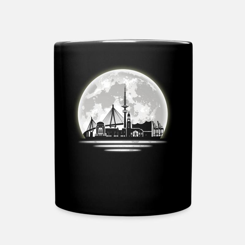 Hamburg Skyline - Tasse einfarbig - Schwarz