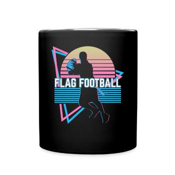 Joueur de flag-football Vaporwave Esthétique Gesch - Mug uni - noir - Devant