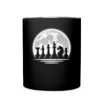 Schach - Tasse einfarbig - Schwarz - Vorne
