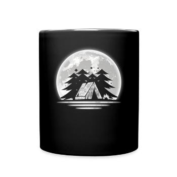 Camp Camping Camper Moon - Full Colour Mug - black - Front