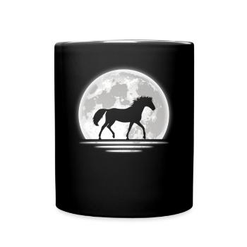 Cadeau cavalier d’équitation - Mug uni - noir - Devant