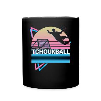 Tchoukball Vaporwave Ästhetisches Retro-Geschenk - Tasse einfarbig - Schwarz - Vorne