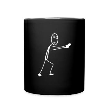 Drôle de bâton laid Figure drôle - Mug uni - noir - Devant
