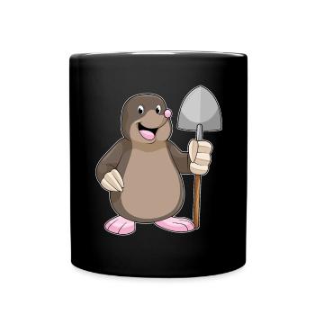 Mole Miner Shovel Mining - Full Colour Mug - black - Front