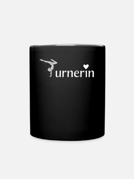 Turnerin Bodenturnen Gymnastik Akrobatik - Tasse einfarbig - Schwarz