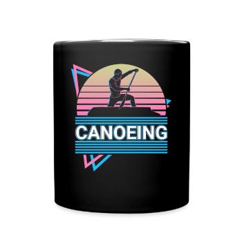 Canoë Canoë Vaporwave Esthétique Rétro Gesch - Mug uni - noir - Devant