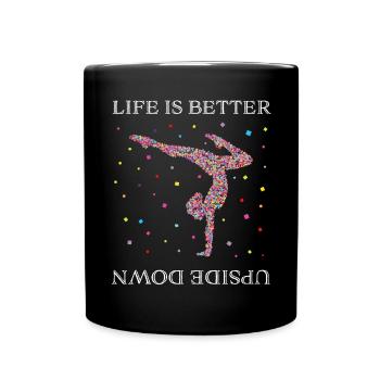 Gymnastics Handstand Gymnastics Acrobatics - Full Colour Mug - black - Front