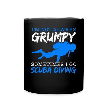 Tauchen Aquaholic Freediving Marine Diver - Tasse einfarbig - Schwarz - Vorne