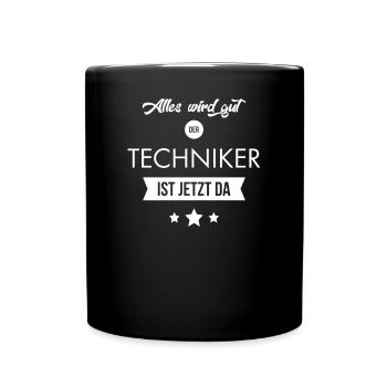 Staatlich geprüfter Techniker I Abschlussprüfung - Tasse einfarbig - Schwarz - Vorne