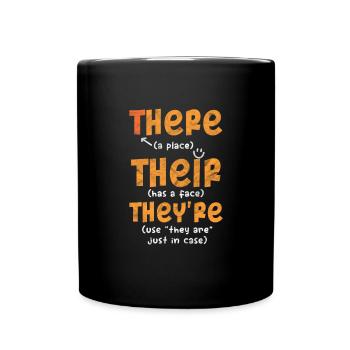 Grammatik Lehrer - Tasse einfarbig - Schwarz - Vorne