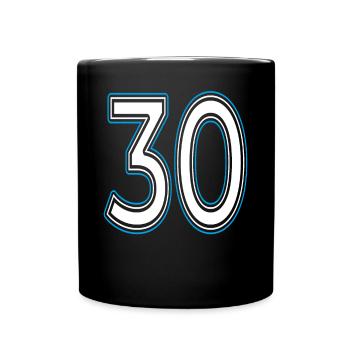 Numéro numéro 30 - Mug uni - noir - Devant