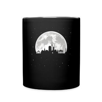 Berlin skyline - Tasse einfarbig - Schwarz - Vorne