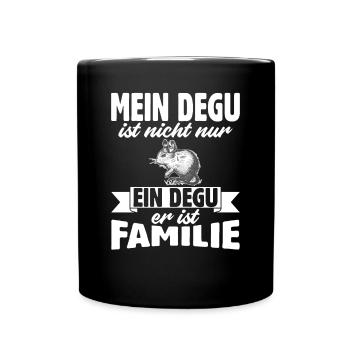 Deguhalter Degus Degu - Tasse einfarbig - Schwarz - Vorne