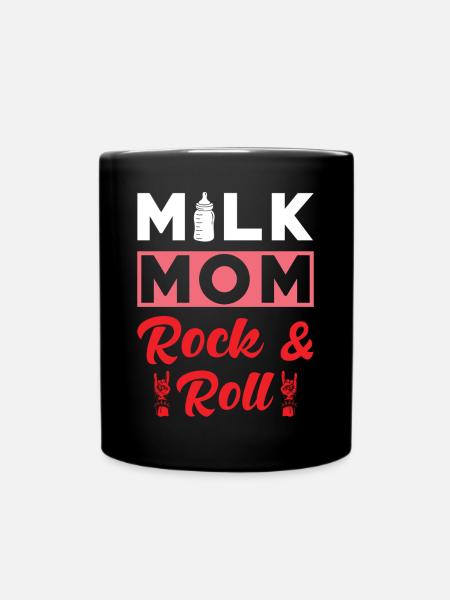 Milk Mom Rock n Roll - Tasse einfarbig - Schwarz