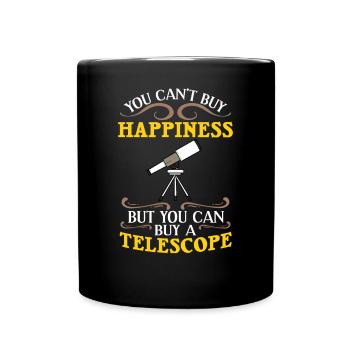 Astronom Astronomy Sternenkunde Telescope Weltraum - Tasse einfarbig - Schwarz - Vorne