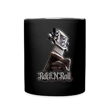 Gitarre Musiker Geschenkidee Gitarristen - Tasse einfarbig - Schwarz - Vorne