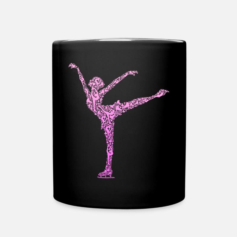 Eiskunstlauf Eiskunstläuferin Schlittschuhe - Tasse einfarbig - Schwarz