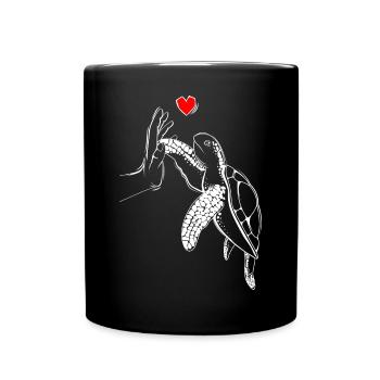 Tortues Chers Enfants Filles Tortue - Mug uni - noir - Devant