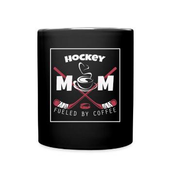 Hockey mom coffee lover gift - Full Colour Mug - black - Front