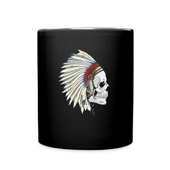Indianer - Tasse einfarbig - Schwarz - Vorne