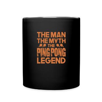 Ping-Pong Tischtennis Pingpong Ping Pong Geschenk - Tasse einfarbig - Schwarz - Vorne