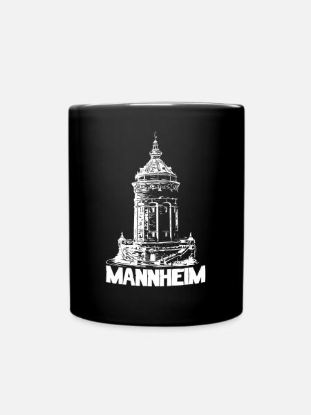 Mannheimer Wasserturm - Mannheim - Tasse einfarbig - Schwarz