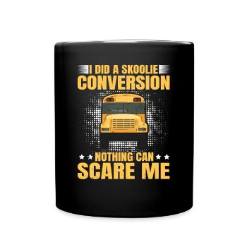 Gelber Schulbus Design für einen Schulbus-Bastler - Tasse einfarbig - Schwarz - Vorne