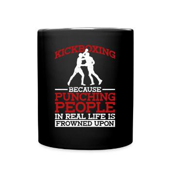 Kickboxen Kickboxer Kickboxing - Mug uni - noir - Devant