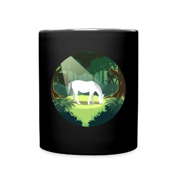 Cheval - Mug uni - noir - Devant