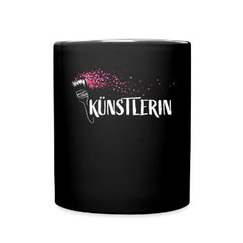 Künstlerin Kunst Zeichnen Kunstlehrerin - Tasse einfarbig - Schwarz - Vorne