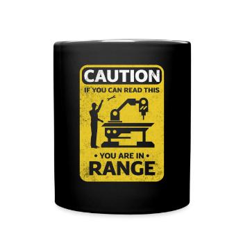 Cnc Machiniste Métallurgiste Usinage Attention Drôle - Mug uni - noir - Devant