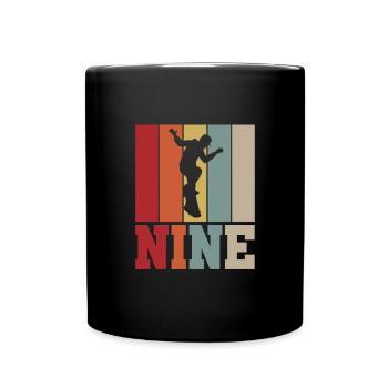 Skateboard 9th birthday - Full Colour Mug - black - Front