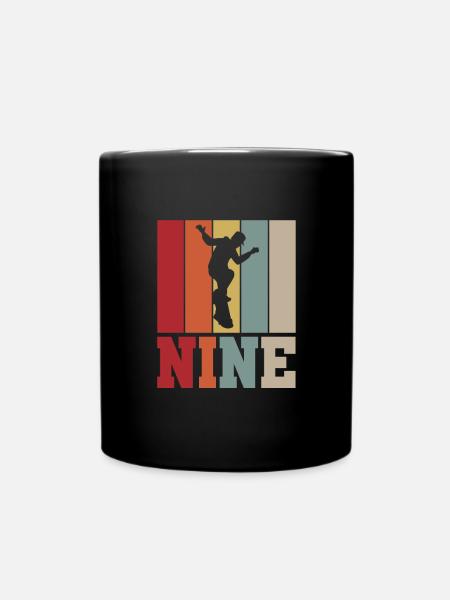 Skateboard 9. Geburtstag - Tasse einfarbig - Schwarz