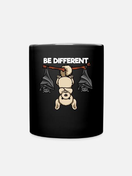 Be Different Labrador mit Fledermäusen - Tasse einfarbig - Schwarz