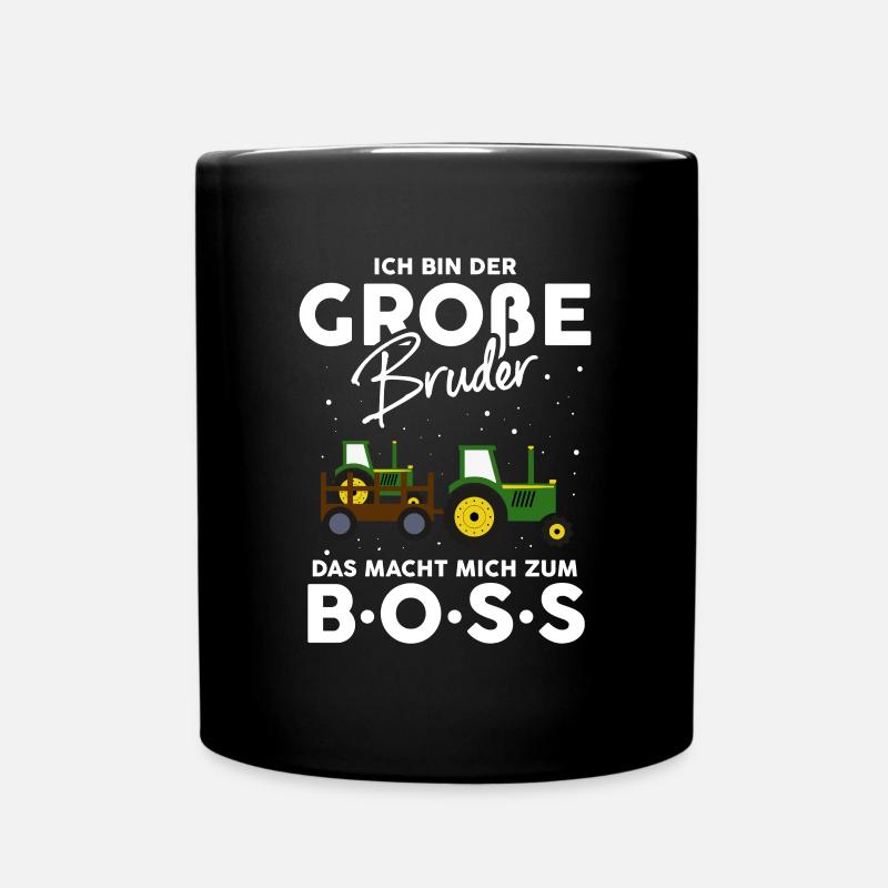 Ich Bin Der Große Bruder Das Macht Mich Zum Boss - Tasse einfarbig - Schwarz