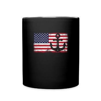 Capitaine USA - Mug uni - noir - Devant