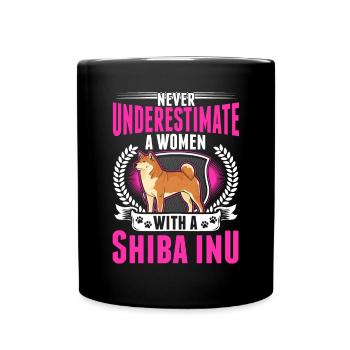 Shiba Inu Besitzerin - Tasse einfarbig - Schwarz - Vorne