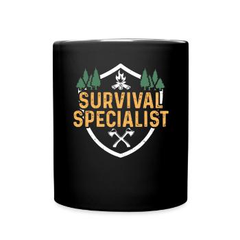 Survival Specialist Outdoor Bushcraft Survival - Full Colour Mug - black - Front