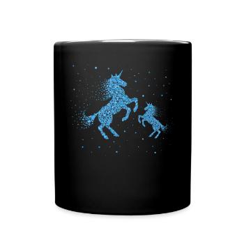 Einhorn Unicorn Einhornliebhaber - Tasse einfarbig - Schwarz - Vorne