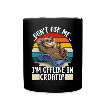 Croatie Voyage de vacances paresseux - Mug uni - noir - Devant