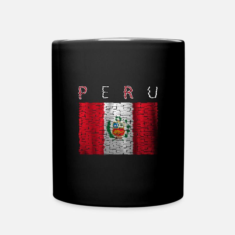Peru Lima Südamerika Flagge - Tasse einfarbig - Schwarz