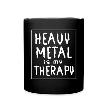Heavy Metal Is My Therapy - Music - Full Colour Mug - black - Front