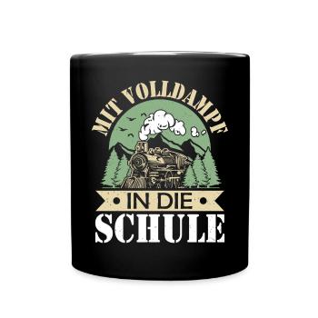 Einschulung - Tasse einfarbig - Schwarz - Vorne