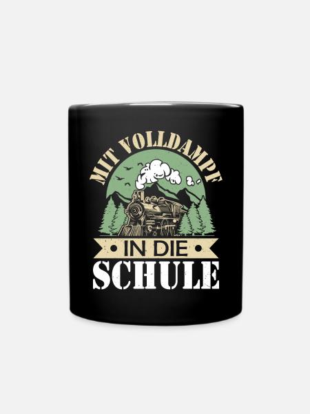 Einschulung - Tasse einfarbig - Schwarz