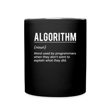 Algorithm Definition Algorithmus Geschenk - Tasse einfarbig - Schwarz - Vorne